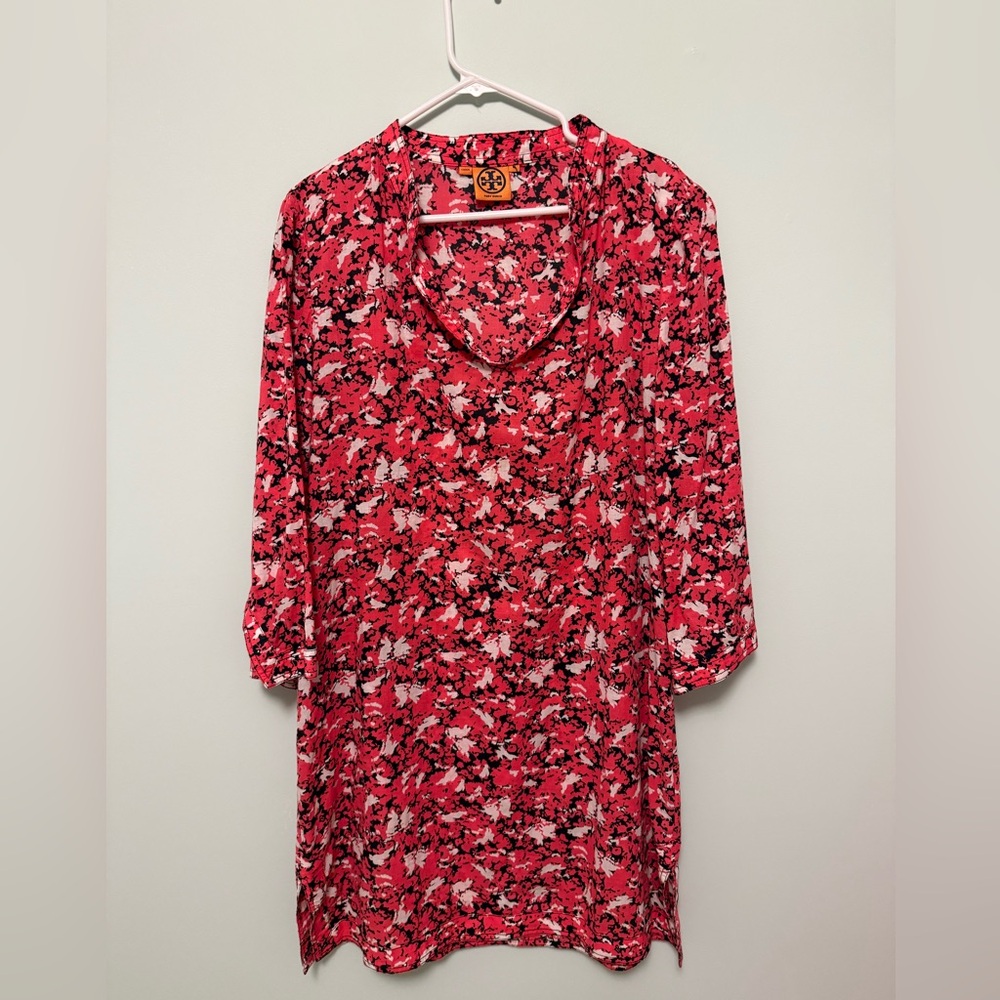 Tory Burch Red Floral Dress